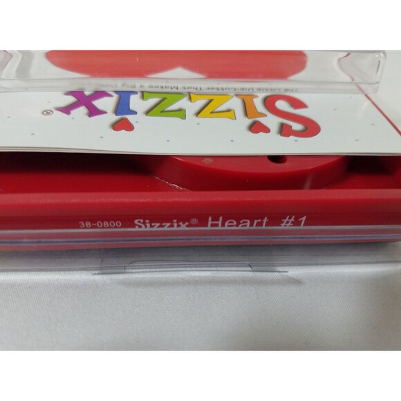 Sizzix Lot of 2 Red Die Cutter Heart #1 38-0800 Oval #2 38-0815 Provo Craft 4" - Picture 7 of 16